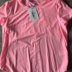 Pink Panel Split Back Mesh T, Zyia Active, size L